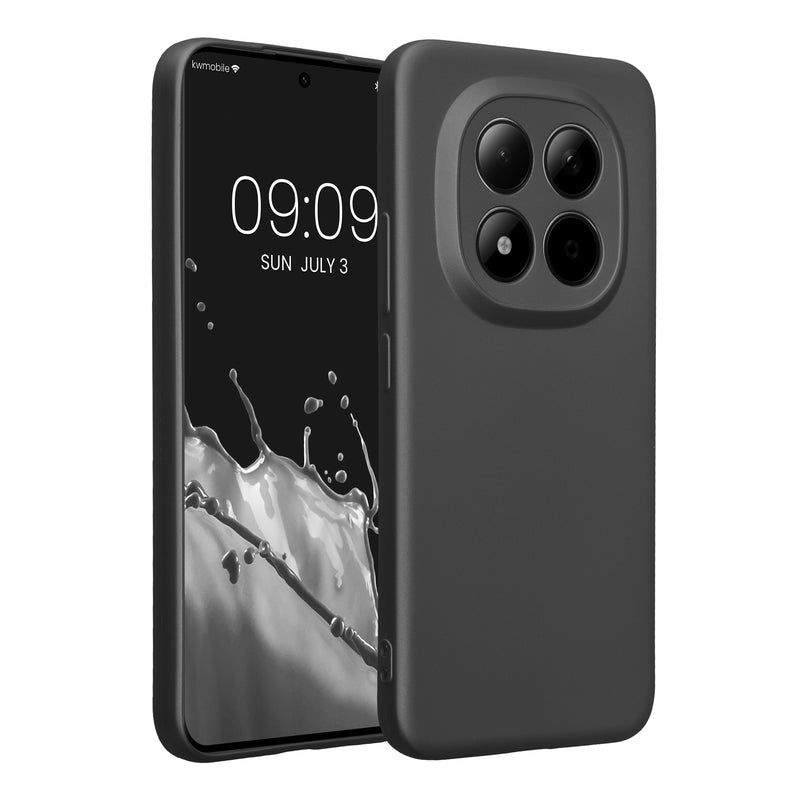 kwmobile Handyhülle kompatibel mit Xiaomi Redmi Note 15 Pro+ 5G / Poco M8 Pro 5G Hülle - weiche Silikon Case metallisch schimmernd in Metallic Grau Metallic Grau  