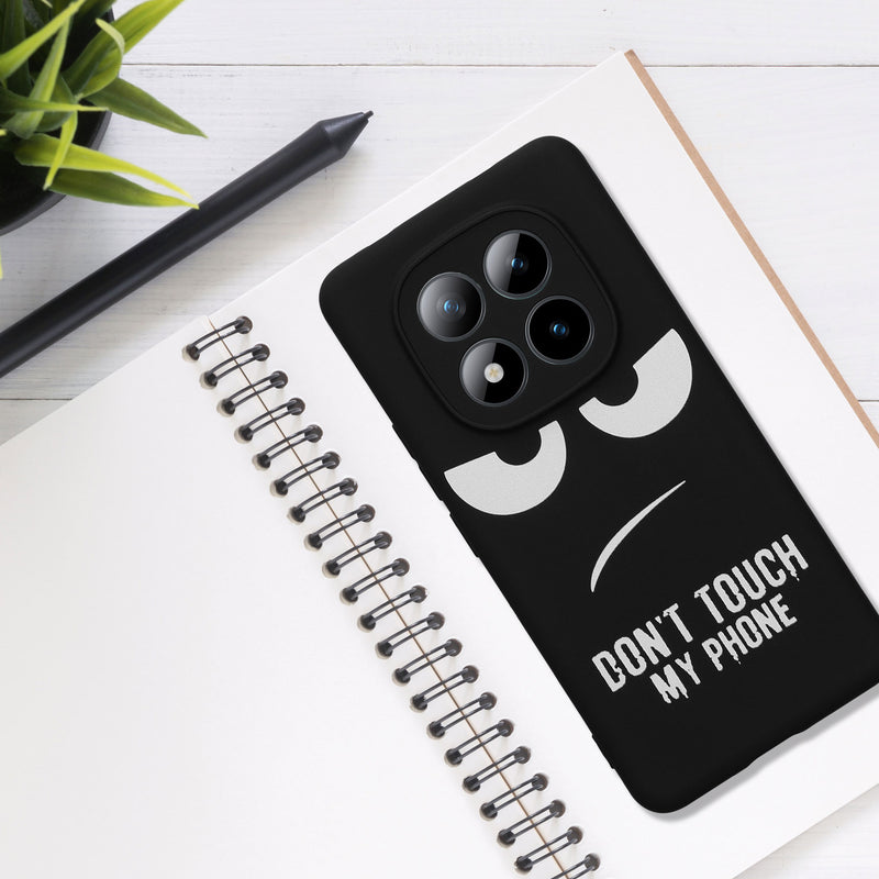 kwmobile Hülle kompatibel mit Xiaomi Redmi Note 15 Pro 4G - Handyhülle Silikon Case - Don't touch my Phone