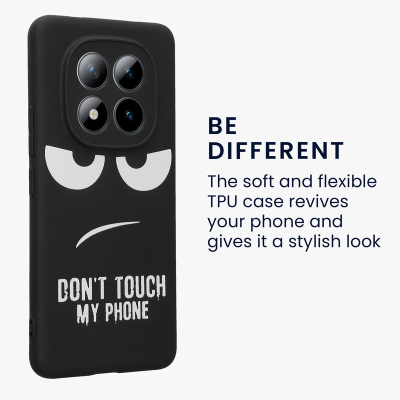 kwmobile Hülle kompatibel mit Xiaomi Redmi Note 15 Pro 4G - Handyhülle Silikon Case - Don't touch my Phone