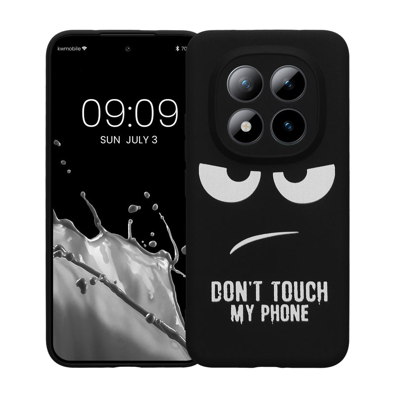 kwmobile Hülle kompatibel mit Xiaomi Redmi Note 15 Pro+ 5G / Poco M8 Pro 5G - Handyhülle Silikon Case - Don't touch my Phone