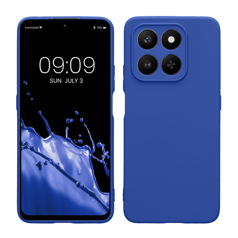 kwmobile Handyhülle kompatibel mit HONOR 400 Smart 5G / X7d Hülle - Handy Case aus weichem Silikon in Baltik Blau Baltik Blau  