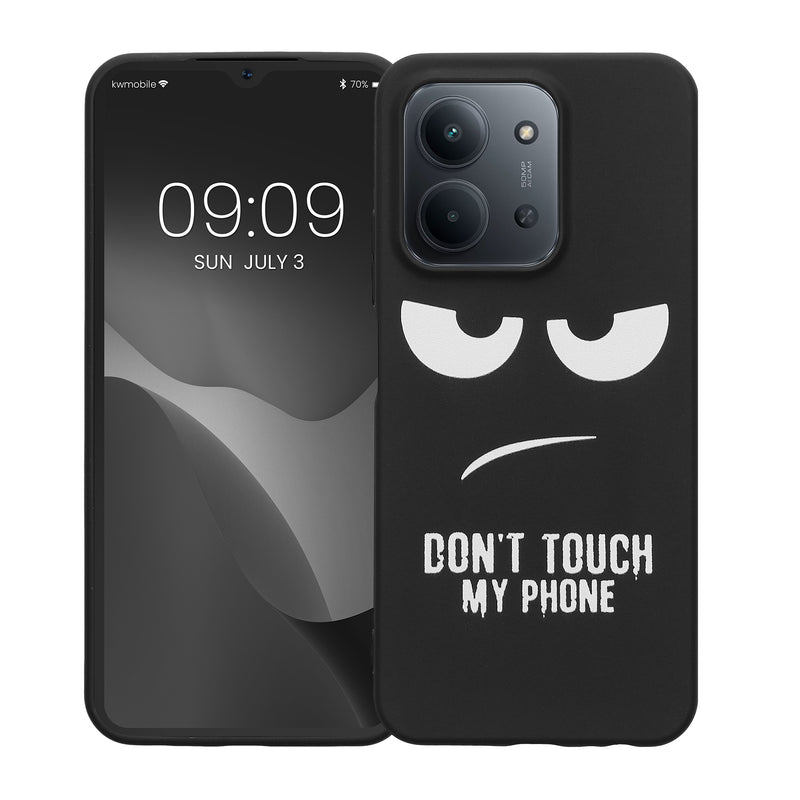 kwmobile Hülle kompatibel mit Xiaomi Redmi 15C / Poco C85 - Handyhülle Silikon Case - Don't touch my Phone