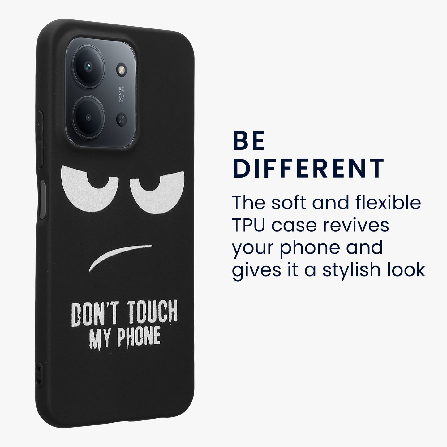 kwmobile Hülle kompatibel mit Xiaomi Redmi 15C / Poco C85 - Handyhülle Silikon Case - Don't touch my Phone