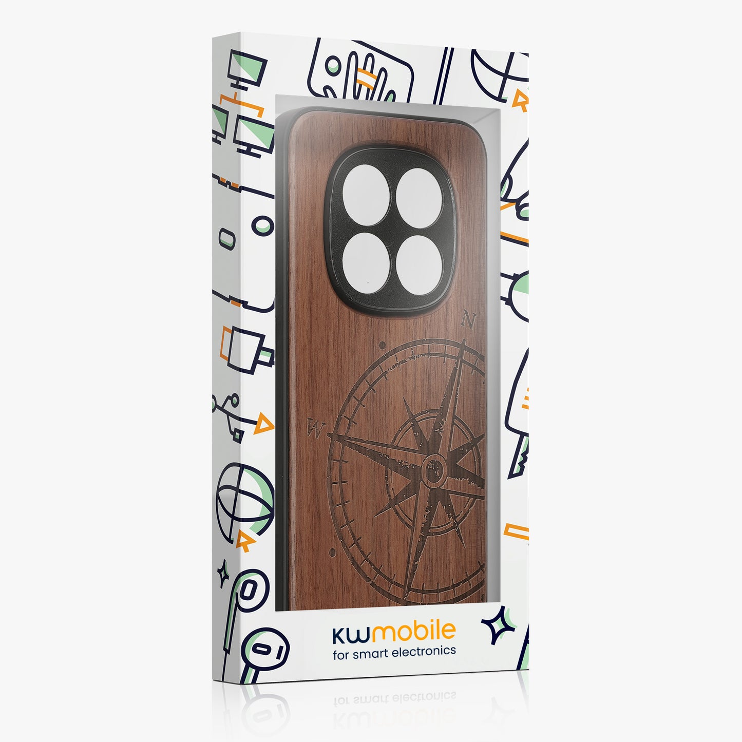 kwmobile Hülle kompatibel mit Xiaomi Redmi Note 15 Pro 5G Handy Cover TPU Handyhülle Kompass Vintage