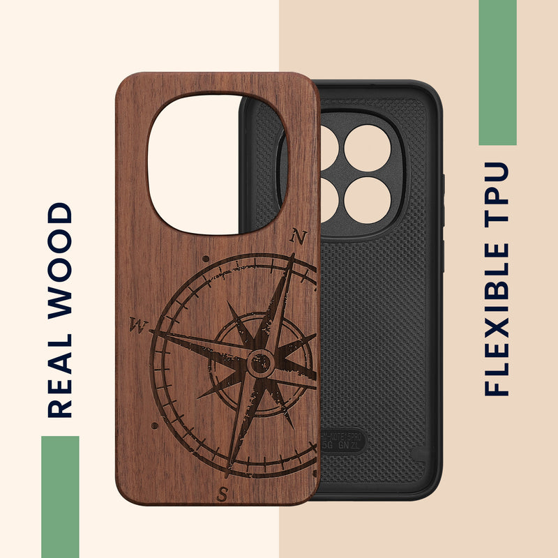 kwmobile Hülle kompatibel mit Xiaomi Redmi Note 15 Pro 5G Handy Cover TPU Handyhülle Kompass Vintage