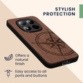 kwmobile Hülle kompatibel mit Xiaomi Redmi Note 15 Pro 5G Handy Cover TPU Handyhülle Kompass Vintage