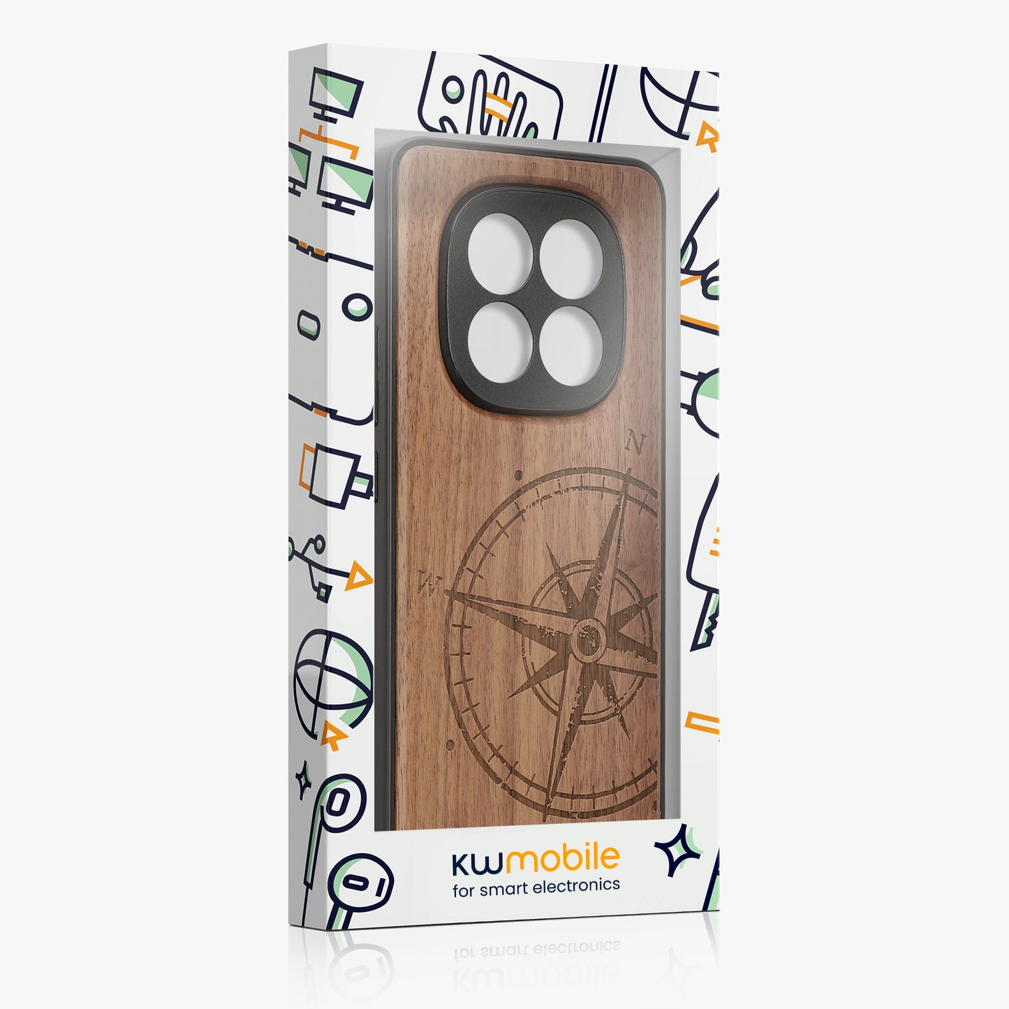 kwmobile Hülle kompatibel mit Xiaomi Redmi Note 15 Pro 4G Handy Cover TPU Handyhülle Kompass Vintage