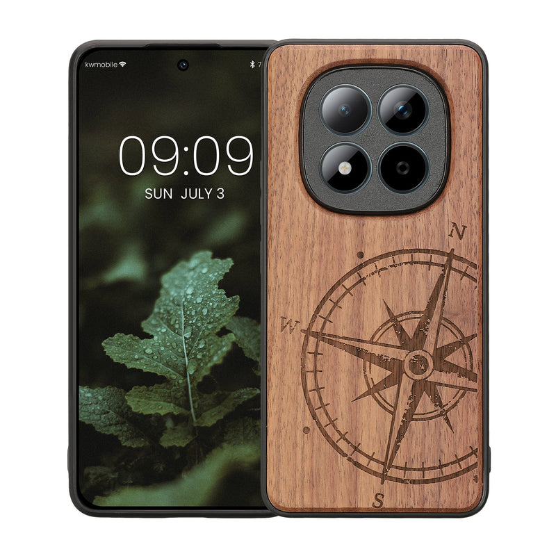 kwmobile Hülle kompatibel mit Xiaomi Redmi Note 15 Pro 4G Handy Cover TPU Handyhülle Kompass Vintage