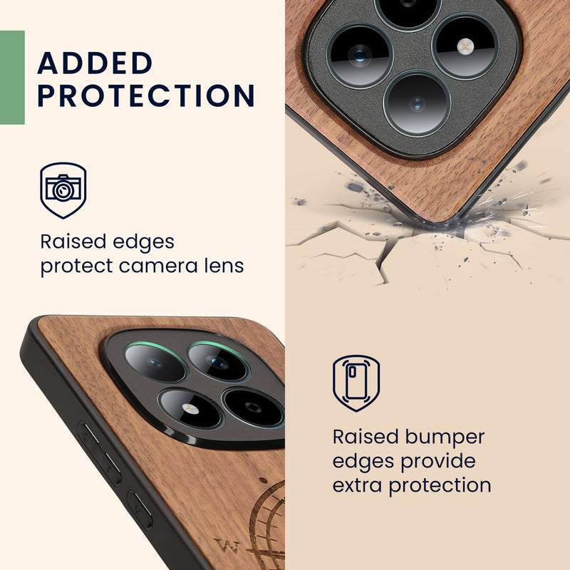 kwmobile Hülle kompatibel mit Xiaomi Redmi Note 15 Pro 4G Handy Cover TPU Handyhülle Kompass Vintage