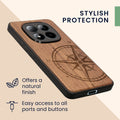 kwmobile Hülle kompatibel mit Xiaomi Redmi Note 15 Pro 4G Handy Cover TPU Handyhülle Kompass Vintage