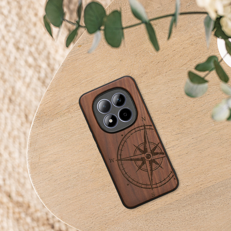 kwmobile Hülle kompatibel mit Xiaomi Redmi Note 15 Pro+ 5G / Poco M8 Pro 5G Hülle - Handy Cover - TPU Handyhülle Kompass Vintage
