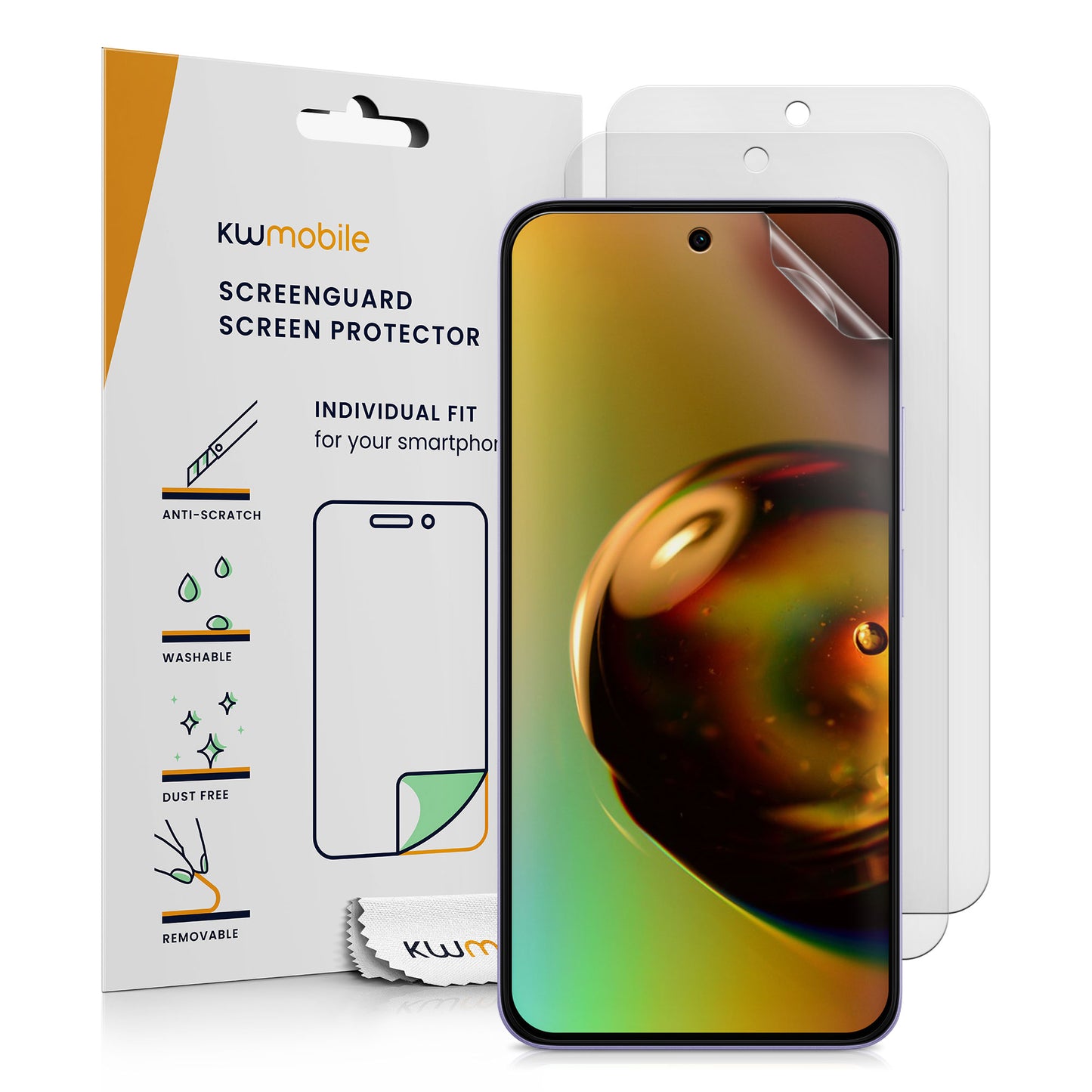 kwmobile 3x Folie matt kompatibel mit Xiaomi Redmi Note 15 Pro 5G - Displayschutzfolie Schutzfolie - Displayschutz Displayfolie entspiegelt Matt Transparent  