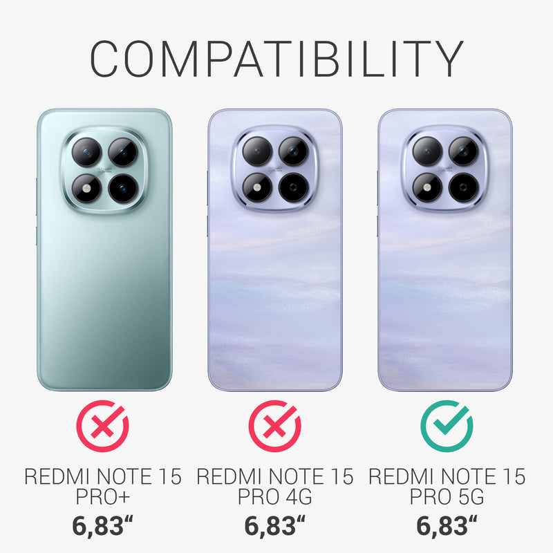 3x Displayschutzfolie matt kompatibel mit Xiaomi Redmi Note 15 Pro 5G