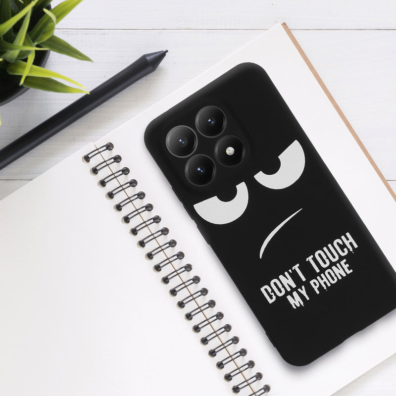 kwmobile Hülle kompatibel mit Xiaomi 15T - Handyhülle Silikon Case - Don't touch my Phone