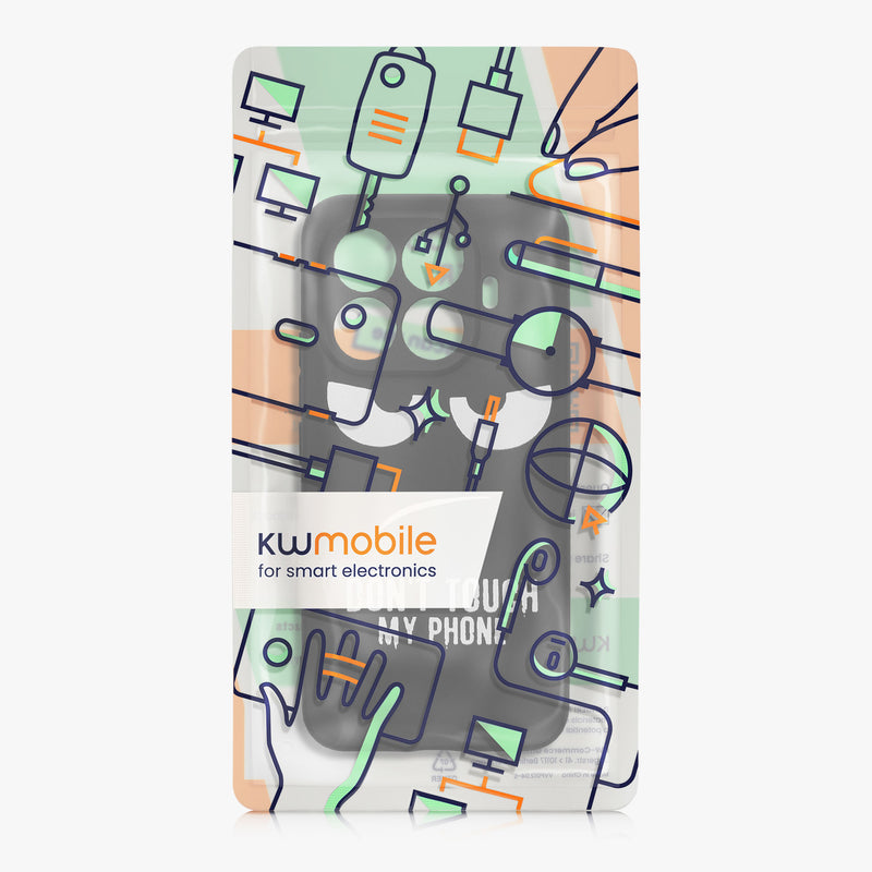 kwmobile Hülle kompatibel mit Xiaomi 15T Pro Handyhülle Silikon Case Don't touch my Phone