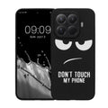 kwmobile Hülle kompatibel mit Xiaomi 15T Pro Handyhülle Silikon Case Don't touch my Phone