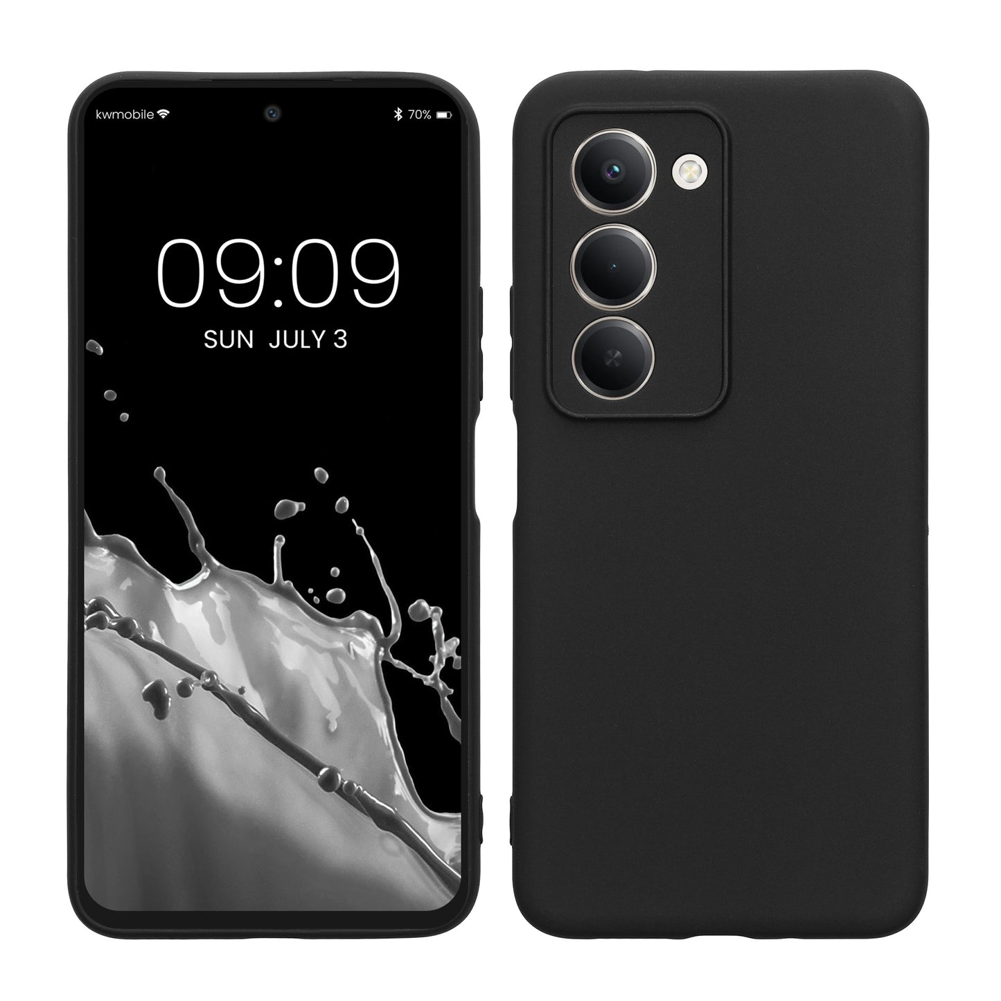 kwmobile Handyhülle kompatibel mit Xiaomi Redmi 15 5G Hülle - Handy Case aus weichem Silikon in Schwarz matt Schwarz matt  