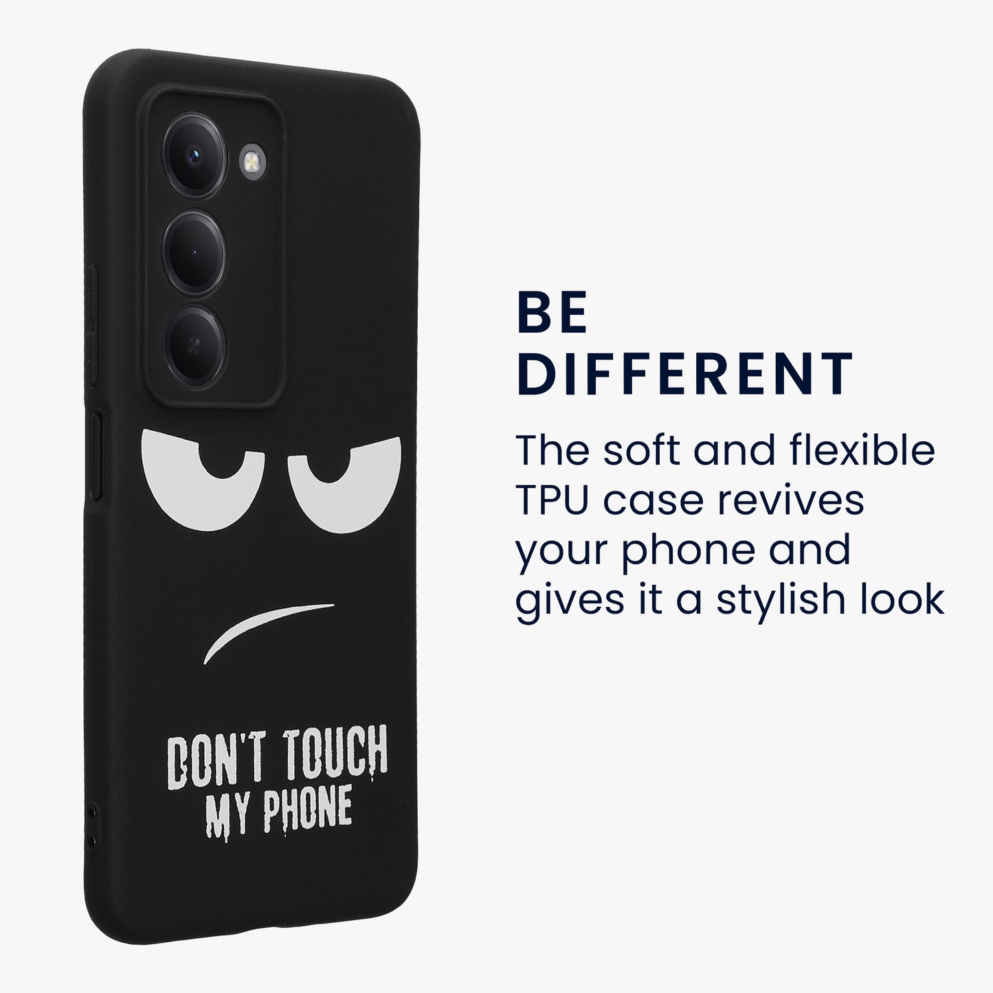 kwmobile Hülle kompatibel mit Xiaomi Redmi 15 5G - Handyhülle Silikon Case - Don't touch my Phone