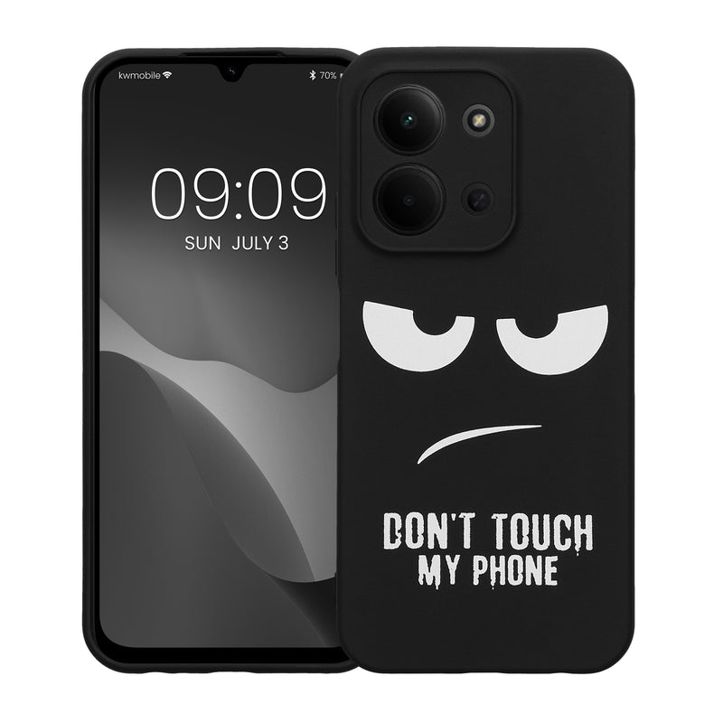 kwmobile Hülle kompatibel mit Xiaomi Redmi 15C 5G - Handyhülle Silikon Case - Don't touch my Phone