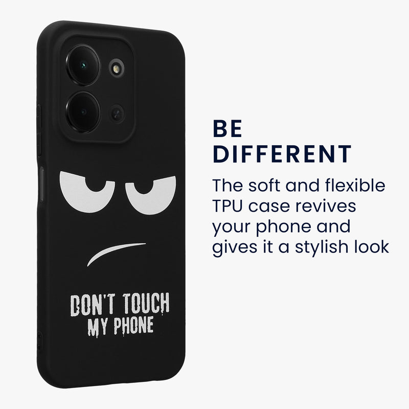 kwmobile Hülle kompatibel mit Xiaomi Redmi 15C 5G - Handyhülle Silikon Case - Don't touch my Phone