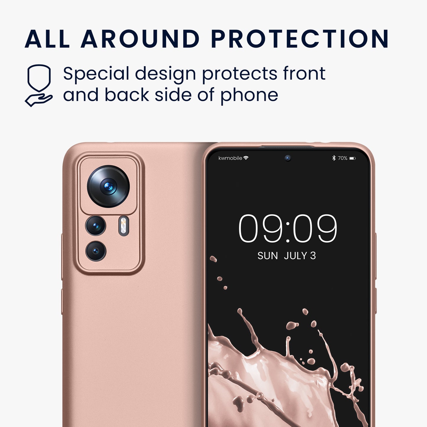 kwmobile Handyhülle für Xiaomi 12T Pro Hülle weiche Silikon Case Schutzhülle Cover
