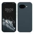 kwmobile Hülle kompatibel mit Google Pixel 10a Hülle - Silikon Handy Case - Handyhülle weiche Oberfläche - kabelloses Laden - Dunkler Schiefer Dunkler Schiefer  