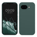kwmobile Hülle kompatibel mit Google Pixel 10a Hülle - Silikon Handy Case - Handyhülle weiche Oberfläche - kabelloses Laden - Blaugrün Blaugrün  