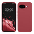 kwmobile Hülle kompatibel mit Google Pixel 10a Hülle - Silikon Handy Case - Handyhülle weiche Oberfläche - kabelloses Laden - Dark Rose Dark Rose  