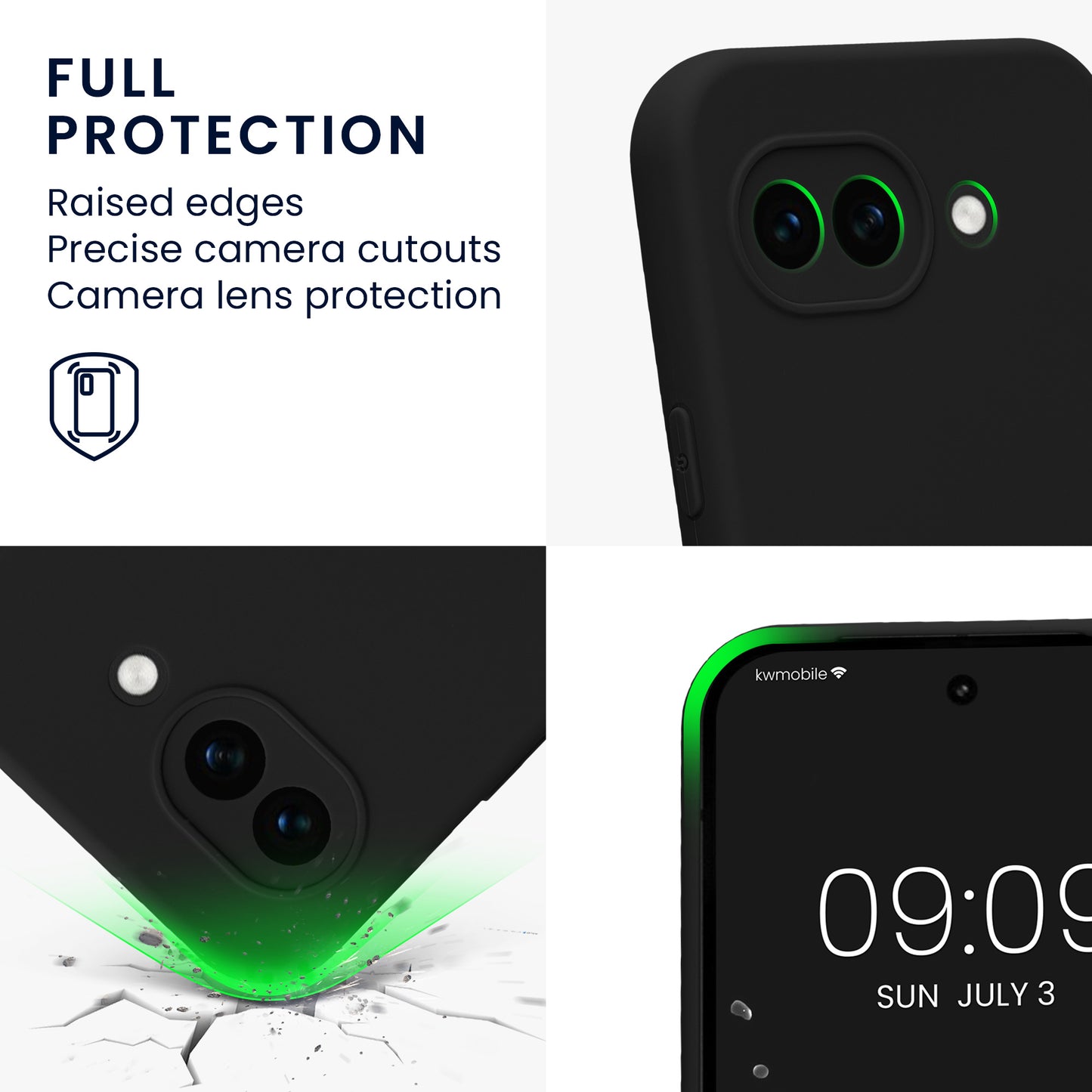 kwmobile Handyhülle für Google Pixel 10a Hülle - weiches Handy Silikon Case - Schutzhülle Cover