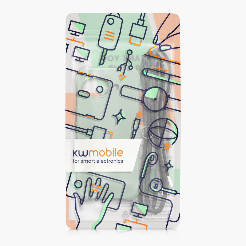 kwmobile Necklace Case kompatibel mit Google Pixel 10a Hülle - Cover mit Kordel zum Umhängen - Silikon Schutzhülle