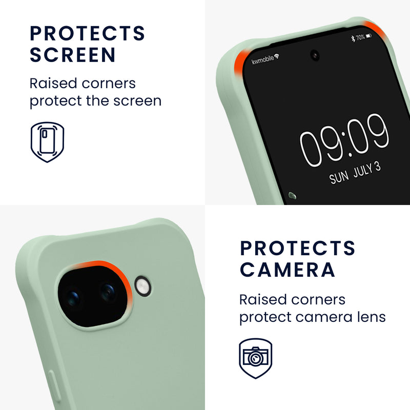 kwmobile Necklace Case kompatibel mit Google Pixel 10a Hülle - Cover mit Kordel zum Umhängen - Silikon Schutzhülle