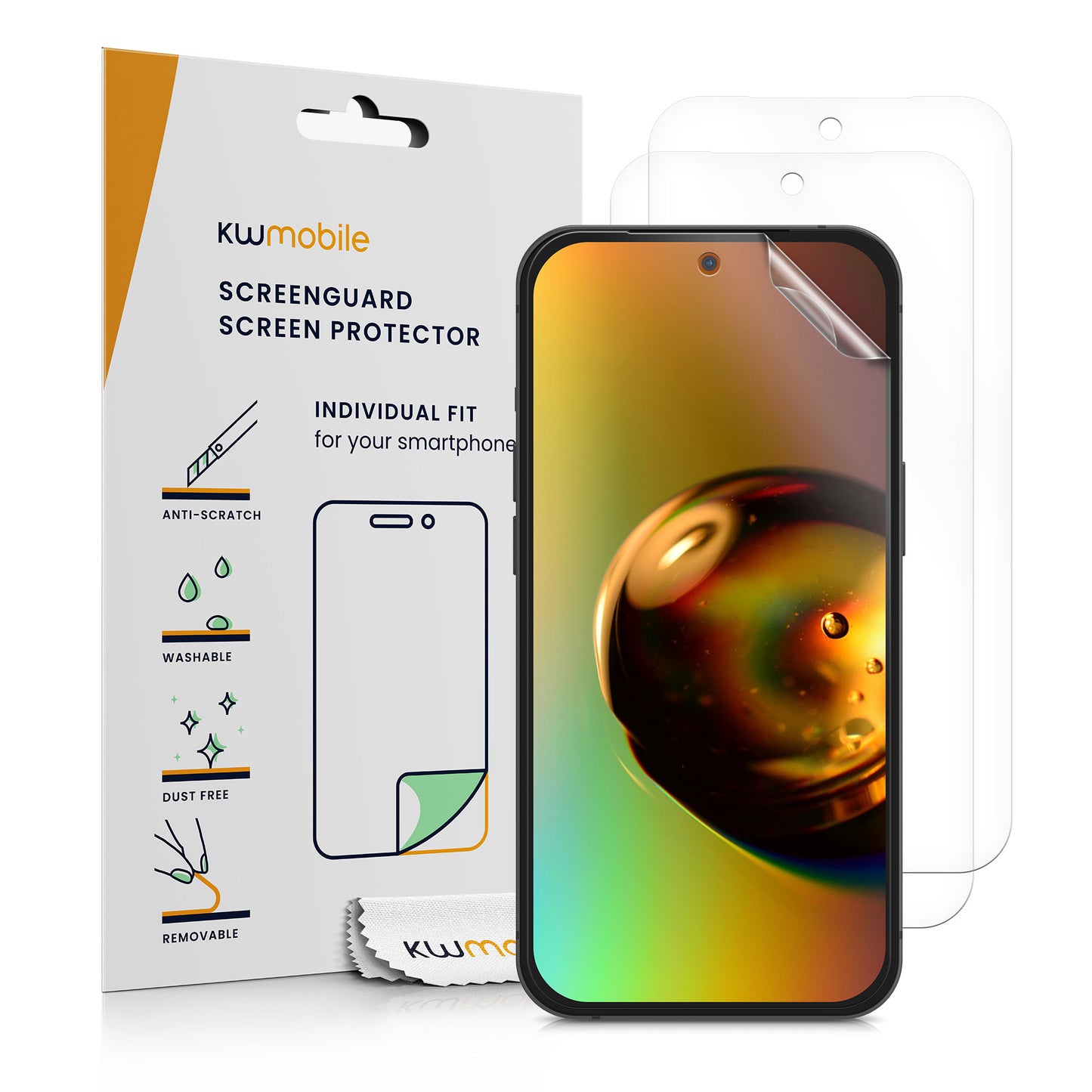 kwmobile 3x Displayschutzfolie kompatibel mit Google Pixel 10a Folie - klare Schutzfolien Set in transparent Transparent  
