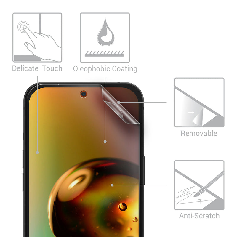 kwmobile 3x Folie kompatibel mit Google Pixel 10a Displayschutzfolie Schutzfolie Displayschutz Displayfolie entspiegelt