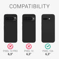 kwmobile 3x Folie kompatibel mit Google Pixel 10a Displayschutzfolie Schutzfolie Displayschutz Displayfolie entspiegelt