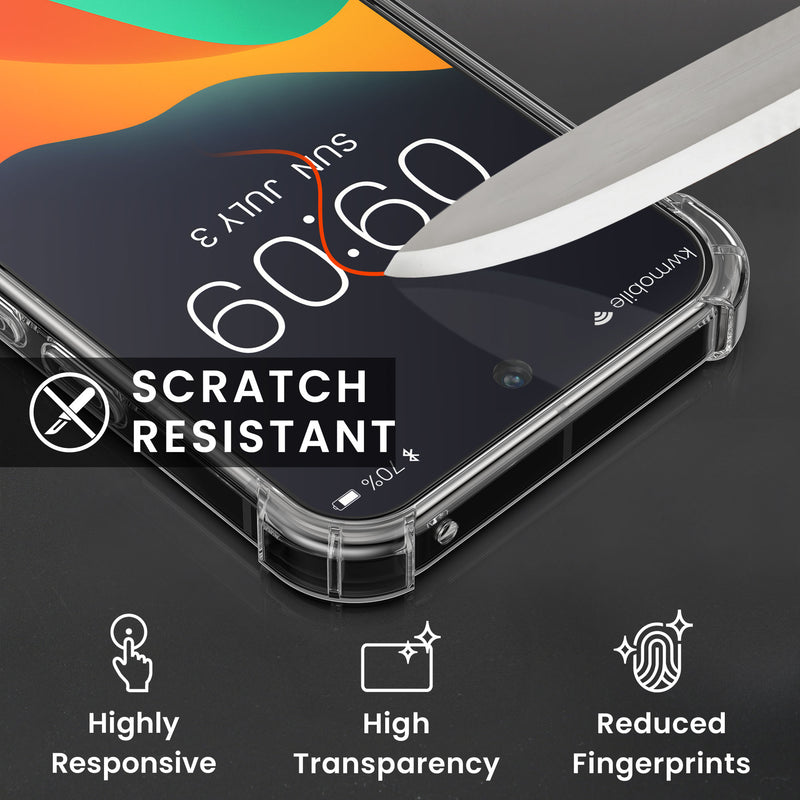 kwmobile Hülle kompatibel mit Google Pixel 10a Case - Handyhülle mit 2x Glas Schutz Folie