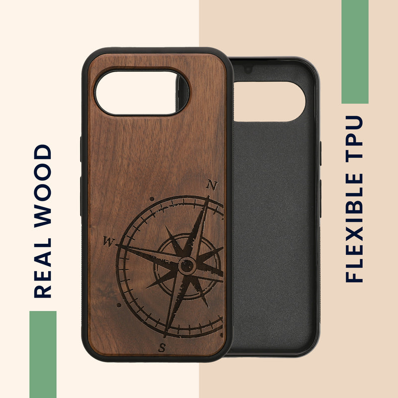 kwmobile Hülle kompatibel mit Google Pixel 10a Hülle - Case - Handy Cover - TPU Handyhülle Kompass Vintage