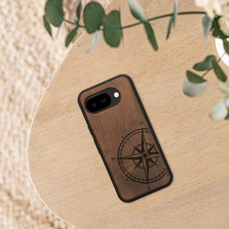 kwmobile Hülle kompatibel mit Google Pixel 10a Hülle - Case - Handy Cover - TPU Handyhülle Kompass Vintage