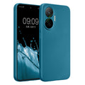 kwmobile Handyhülle kompatibel mit Xiaomi Poco F7 Hülle - weiche Silikon Case metallisch schimmernd in Metallic Karibikblau Metallic Karibikblau  