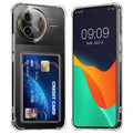 kwmobile Hülle mit Kartenfach kompatibel mit Xiaomi Poco F7 Ultra - Handyhülle Poco F7 Ultra mit Kartenfach - Soft Case - Schutzhülle in Transparent Transparent  