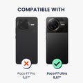 kwmobile Hülle mit Kartenfach kompatibel mit Xiaomi Poco F7 Ultra - Handyhülle Poco F7 Ultra mit Kartenfach - Soft Case - Schutzhülle