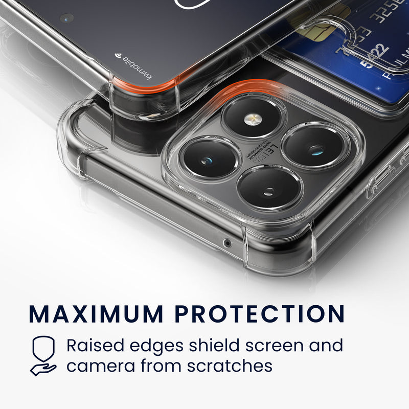 kwmobile Hülle mit Kartenfach kompatibel mit Xiaomi 15T Soft Case Schutzhülle