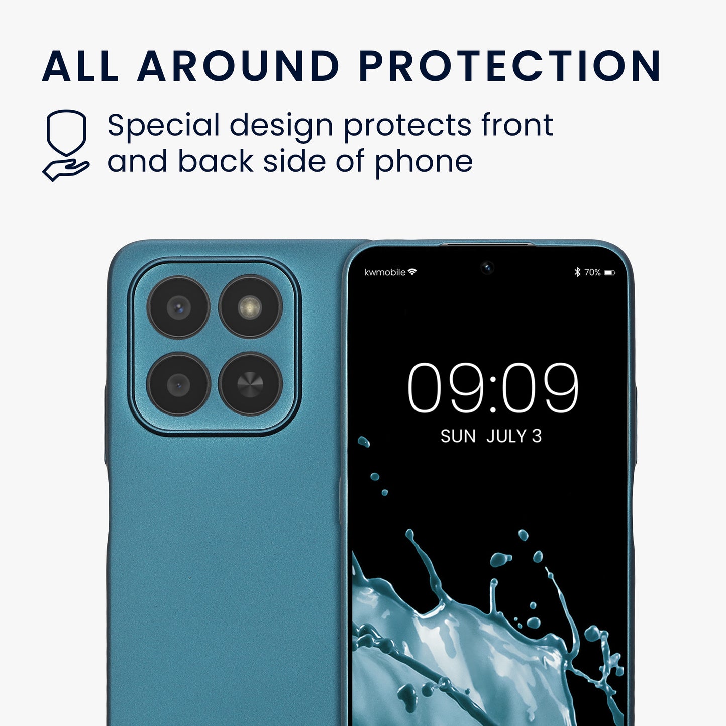 kwmobile Handyhülle für HONOR 400 Smart 5G / X7d Hülle - weiche Silikon Case - Schutzhülle Cover