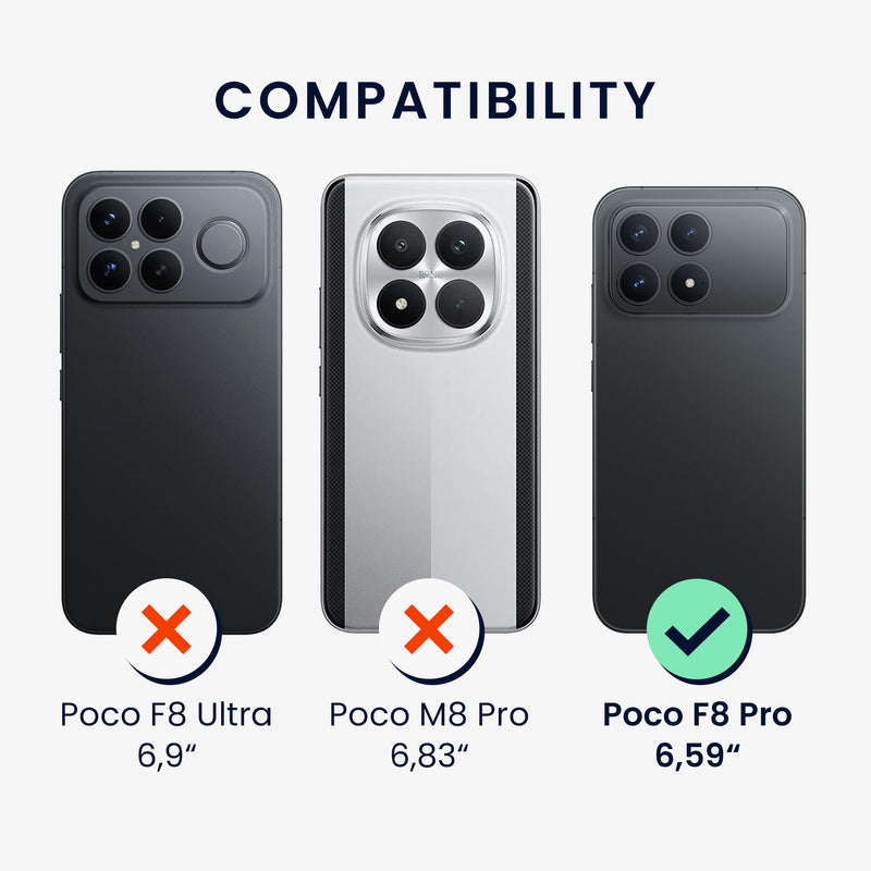 kwmobile Handyhülle für Xiaomi Poco F8 Pro Hülle - weiches Handy Silikon Case - Schutzhülle Cover