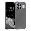 kwmobile Handyhülle kompatibel mit Xiaomi Poco F8 Ultra Hülle - weiche Silikon Case metallisch schimmernd in Metallic Grau Metallic Grau  