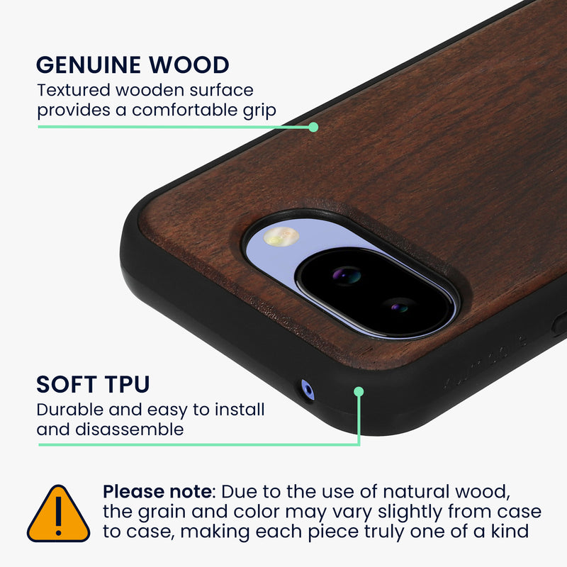 kwmobile Echtholz Schutzhülle kompatibel mit Google Pixel 10a Hülle Cover aus TPU Kompatibel mit MagSafe Case