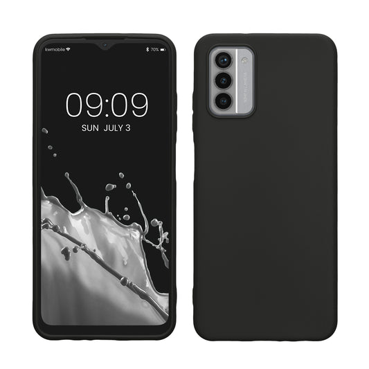 kwmobile Hülle kompatibel mit Nokia G42 5G Hülle - weiches TPU Silikon Case - Cover geeignet für kabelloses Laden - Schwarz Schwarz  
