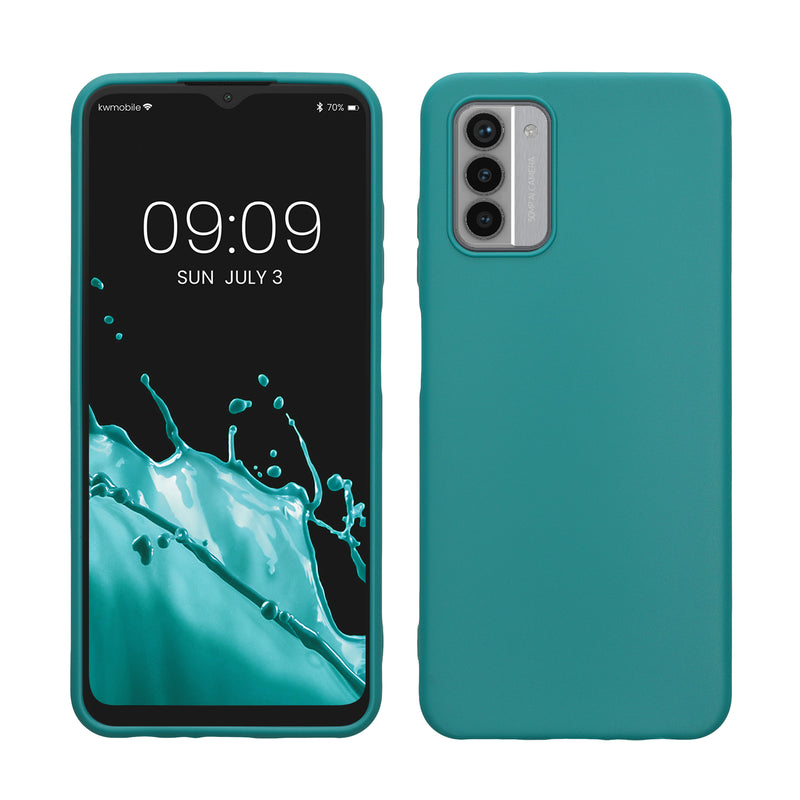 kwmobile Hülle kompatibel mit Nokia G42 5G Hülle - weiches TPU Silikon Case - Cover geeignet für kabelloses Laden - Petrol matt Petrol matt  