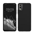 kwmobile Hülle kompatibel mit Nokia C32 Hülle - weiches TPU Silikon Case - Cover geeignet für kabelloses Laden - Schwarz Schwarz  