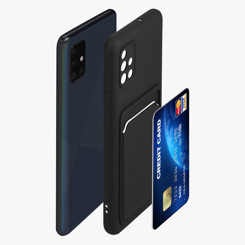 kwmobile Handyhülle kompatibel mit Samsung Galaxy A51 - Handy Cover mit Fach für Karten
