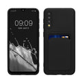 kwmobile Handyhülle kompatibel mit Samsung Galaxy A50 Hülle - Handy Cover mit Fach für Karten - in Schwarz Schwarz  